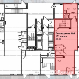 Аренда торгового помещения 394.3 м² в жилом комплексе